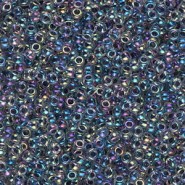 Miyuki seed beads 11/0 - Noir lined crystal ab 11-283